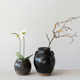 Found Black Clay Jar FINAL SALE