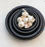 Round Wood Black Decorative Bowls