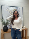Brushed Crew Neck Long Sleeve Top With Binding