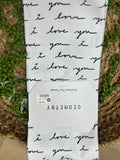 Geometry List Of Love Tea Towel