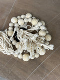 Natural Wood Beads with Tassels