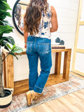 High Rise Crop Wide Jeans