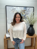 LIGHTWEIGHT SWEATER WITH DROP SHOULDER