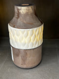 Medium Natural & White Light Up Vase