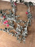 Boxwood Garland with Red Berries