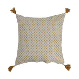 20" Cotton Pillow with Tassels