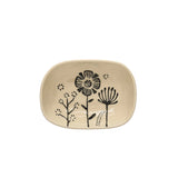 Handpainted Stoneware Floral Dish
