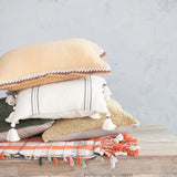 18" Green Cotton Pillow