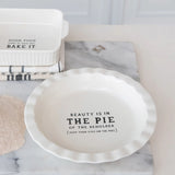 Beauty 11"x2" Round Stoneware Pie Dish