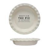 Beauty 11"x2" Round Stoneware Pie Dish