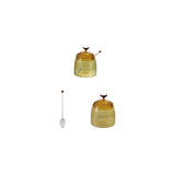 Glass Honey Jar With Bee Finial, Honey Dipper & Lid