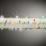 5' Twinkling Color Changing Christmas Micro String Lights - Battery Operated with 6 Hour Timer